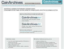 Tablet Screenshot of coinarchives.com